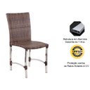 Ver imagem 6 de 8 Cadeiras Cannes e Mesa Retangular com Tampo de Madeira e Alumínio para Área, Cozinha, Edícula - Ar