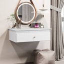 Ver imagem 1 de Penteadeira de Parede Suspensa Branco Brilho com 1 Gaveta