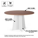 Ver imagem 2 de Mesa de Jantar Redonda 6 Lugares 120cm Isabela Noronha/branco - Straub Web