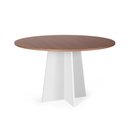 Ver imagem 1 de Mesa de Jantar Redonda 120cm 6 Lugares Isabela MDF Noronha e Branco - Straub Web