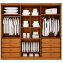 Ver imagem 3 de Guarda Roupa Casal Jalisco 6 Portas 8 Gavetas com Espelho Cinamomo Fendi - Novo Horizonte