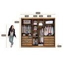 Ver imagem 3 de Guarda Roupa Casal Linea 6 Portas 8 Gavetas Cumaru 23 com Espelho – Novo Horizonte
