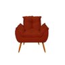 Poltrona Cadeira Decorativa Luxo Sala de Estar - Balaqui Cor:terracota - 4