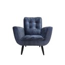 Ver imagem 4 de Poltrona Saturno para Sala de Estar Quarto Escritório Tecido Suede - Azul - Cor: Azul