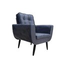 Ver imagem 1 de Poltrona Saturno para Sala de Estar Quarto Escritório Tecido Suede - Azul - Cor: Azul