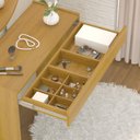 Ver imagem 4 de Penteadeira Camarim Wish 1 Gaveta Organica Branco/Marromle