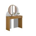 Ver imagem 2 de Penteadeira Camarim Wish 1 Gaveta Organica Branco/Marromle