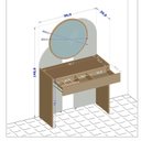 Ver imagem 3 de Penteadeira Camarim Wish 1 Gaveta Organica Branco/Marromle