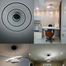 Lustre Pendente Luminaria 3 Aneis Arcos Perfil Luxo Infinito 48W Regulavel Decoraçao Sala Jantar Qua - 19