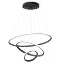 Ver imagem 1 de Lustre Pendente Luminaria 3 Aneis Arcos Perfil Luxo Infinito 48W Regulavel Decoraçao Sala Jantar Qua
