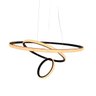 Lustre Pendente Luminaria 3 Aneis Arcos Perfil Luxo Infinito 48W Regulavel Decoraçao Sala Jantar Qua - 8