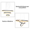 Lustre Pendente Luminaria 3 Aneis Arcos Perfil Luxo Infinito 48W Regulavel Decoraçao Sala Jantar Qua - 3