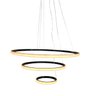 Lustre Pendente Luminaria 3 Aneis Arcos Perfil Luxo Infinito 48W Regulavel Decoraçao Sala Jantar Qua - 16