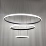 Lustre Pendente Luminaria 3 Aneis Arcos Perfil Luxo Infinito 48W Regulavel Decoraçao Sala Jantar Qua - 14