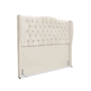 Cabeceira de Cama Box King 195 Cm Dubai Premium - Veludo Bege Claro