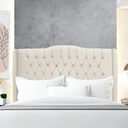 Ver imagem 3 de Cabeceira de Cama Box King 195 Cm Dubai Premium - Veludo Bege Claro