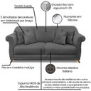 Ver mais imagens de Sofa 2 Lugares Retro Polo 180cm com Almofada Suede 1104 Ezz 1104