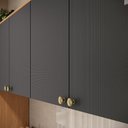 Ver imagem 6 de Armário de Cozinha Completa 11 Portas 230cm Canela/Preto Grid Elara Kappesberg