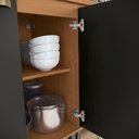 Ver mais imagens de Armário de Cozinha Completa 11 Portas 230cm Canela/Preto Grid Elara Kappesberg