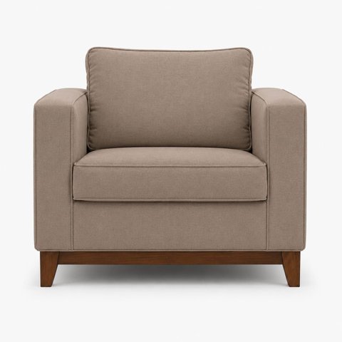 Poltrona Cadeira Milano Luxo para Sala Recepção Escritorios Cor- Veludo Cappucinno Belufan Móveis