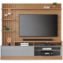 Ver imagem 6 de Estante Painel para TV 65 pol com LED Aracati C04 Freijó Cinza Fosco - Lyam Decor