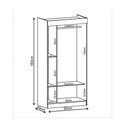 Ver imagem 4 de Guarda-roupa Infantil Atalaia 4 Portas 2 Gavetas Branco