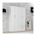 Ver imagem 2 de Guarda-roupa Infantil Atalaia 4 Portas 2 Gavetas Branco