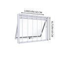 Ver imagem 2 de Janela de Alumínio Máximo Ar com Grade 60x60cm Lucasa Ideale Branco