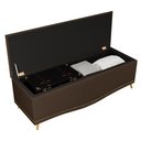 Ver imagem 4 de Calçadeira Baú Queen 160cm Imperial J02 Suede Chocolate - Mpozenato