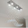 Lustre de Cristal Verdadeiro para Sala de Estar Retangular:70cm - 2