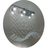 Lustre de Cristal Verdadeiro para Sala de Estar Retangular:70cm - 3