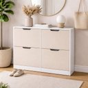 Ver imagem 1 de Sapateira para Quarto 24 Pares Madri Bege/Creme/Branco