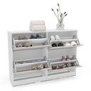 Ver imagem 4 de Sapateira para Quarto 24 Pares Madri Bege/Creme/Branco