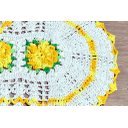 Ver imagem 2 de Par de Tapetes Especial - Flores Amarelo Mesclado Arte & Tear Jogo de Tapetes em Crochê