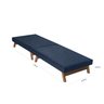 Cama Portátil Dobrável Azul C/pés Madeira Espuma D26 Multifuncional - 4