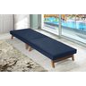 Cama Portátil Dobrável Azul C/pés Madeira Espuma D26 Multifuncional - 1