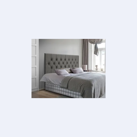 Cabeceira Cama Casal Queen Box Estofada 1,60 Capitonê:cinza