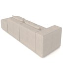 Ver imagem 2 de Sofá 3 Lugares com Puff para Sala Living 298cm Austin P08 Veludo Off White - Lyam Decor