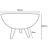 Kit Vaso Bacia + Muda de Jibóia P/ Decoração com Substrato Cor: Cinza - 4