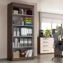 Ver imagem 2 de Armário de Escritório Miriam 2 Portas 1,85m Chocolate/off White