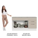 Ver imagem 6 de Balcão Gabinete de Pia 150 Cm 2 Gavetas 2 Portas (com Tampo) Branco/crema Agata Madesa