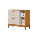 Ver imagem 6 de Quarto de Bebê Berço + Cômoda + Guarda Roupas Areia Fosco/Savana Flip com Colchão