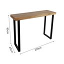Ver imagem 3 de Mesa de Apoio Industrial 220cm em Madeira Maciça Angelin Base Ferro Preto