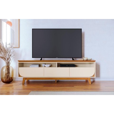 Rack Selene para Tv de até 75 Polegadas - Cinamomo Off White - Madetec