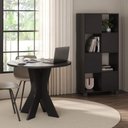 Ver imagem 1 de Conjunto Mesa Sun Armário 4 Portas com Abertura Lateral Wally Preto Artany