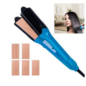 Prancha Alisadora Impressao 3d Ceramica Chapinha Cabelo Penteado Desenho Estrela Coraçao Raio Onda F