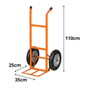 Ver imagem 3 de Carrinho Carro de Carga 150kg 2 Rodas Pneu com Câmara Muke Tools