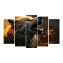 Ver imagem 3 de Kit Quadro Decorativo Animais V2 para Sala de Estar 128x72cm A97 - Pallazio