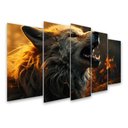 Ver imagem 1 de Kit Quadro Decorativo Animais V2 para Sala de Estar 128x72cm A97 - Pallazio