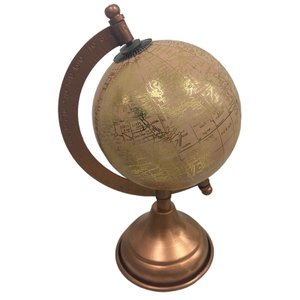 Globo Decorativo de Metal Rose e Dourado 20cm Decore Fácil Shop